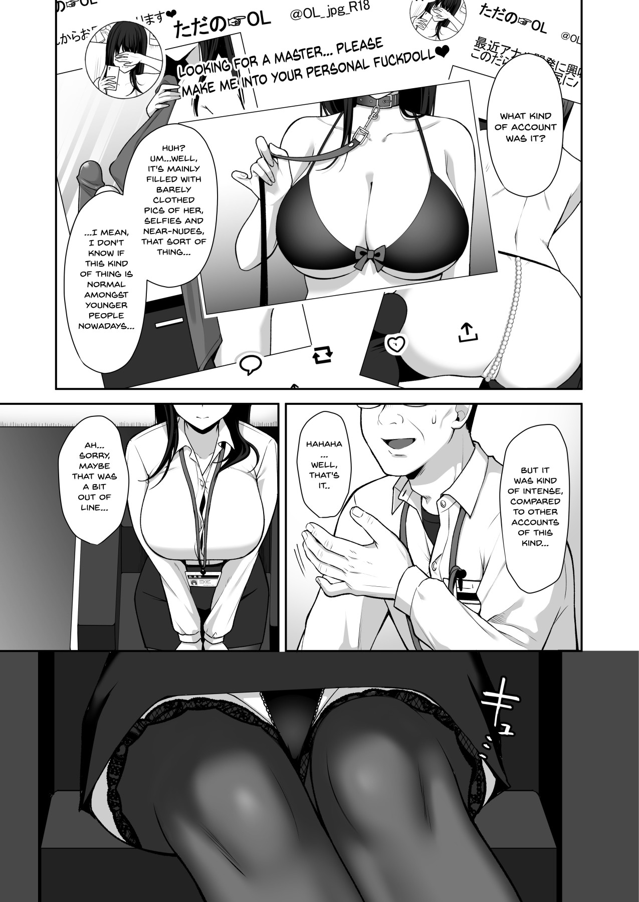 Hentai Manga Comic-An Office Lady's Behind The Scenes Masochistic Onahole Training-Read-6